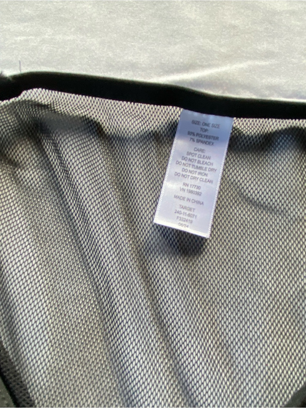 NWOT Halloween Mesh Black Top One Size - Picture 4 of 4
